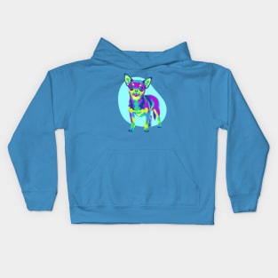 Brightly Colored Chihuahua Kids Hoodie